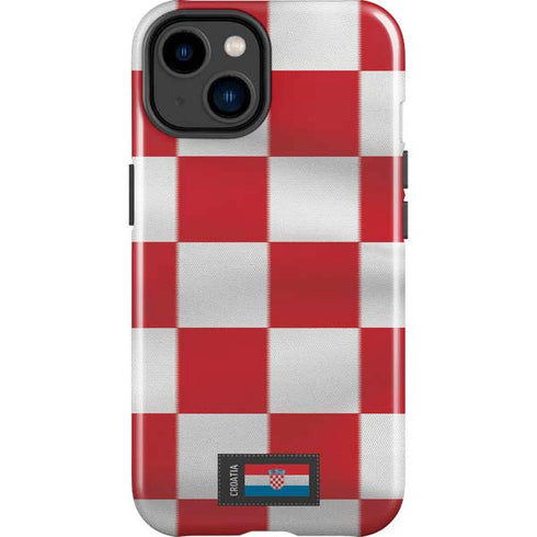 Croatia Soccer Flag iPhone 14 Plus Impact Case